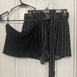 Black tube top set